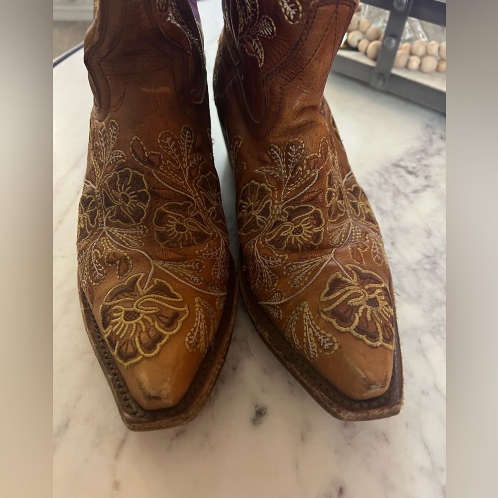 Macie Bean M8041 Ladies Embroidered Western Boot Whiskey Bent Foot Snip Toe 7 - Picture 5 of 11